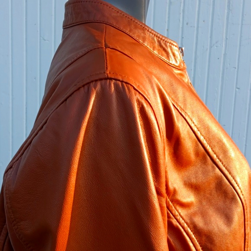 JESSICA LONDON GENUINE LEATHER FULL ZIP LUX JACKET (Pakistan) - Picture 12 of 17